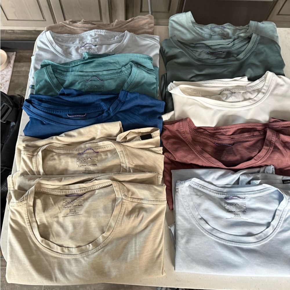 Patagonia Capilene Cool Daily Graphic Shirts Lot of 11